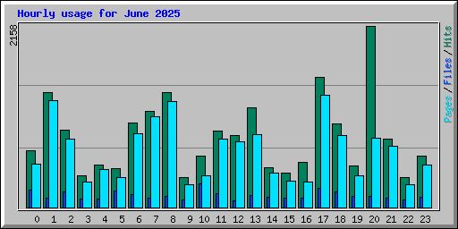 Hourly usage for June 2025